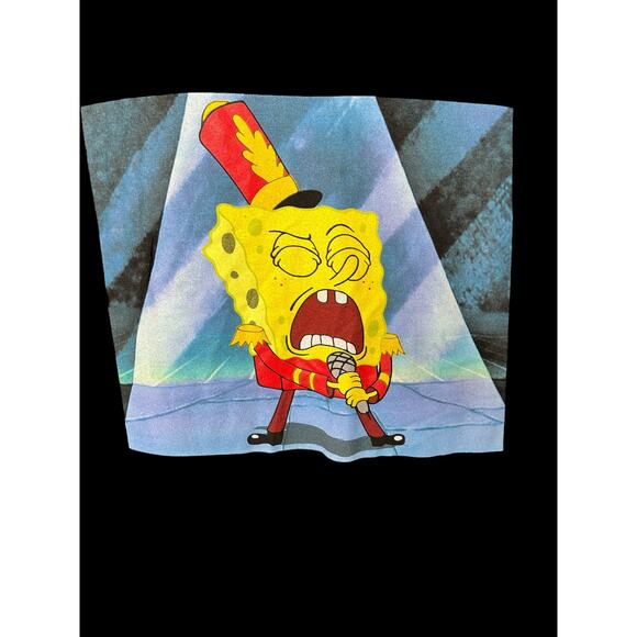 Sponge Bob Square Pants Nickelodeon T-Shirt Black XL - Picture 2 of 4